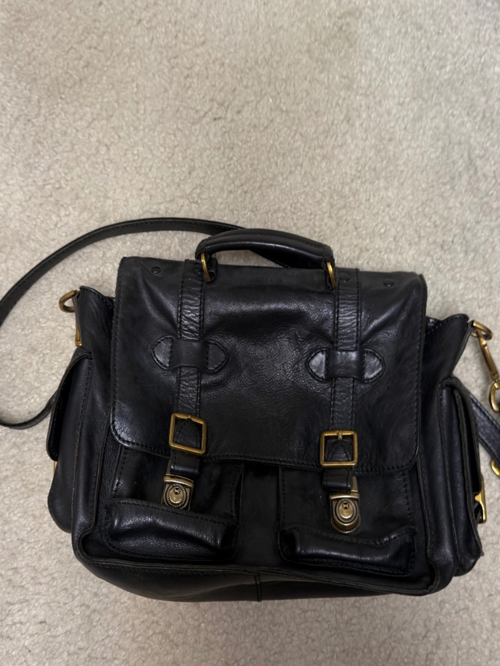 Vintage Viera by Ragazze Nappa Leather Messenger Bag